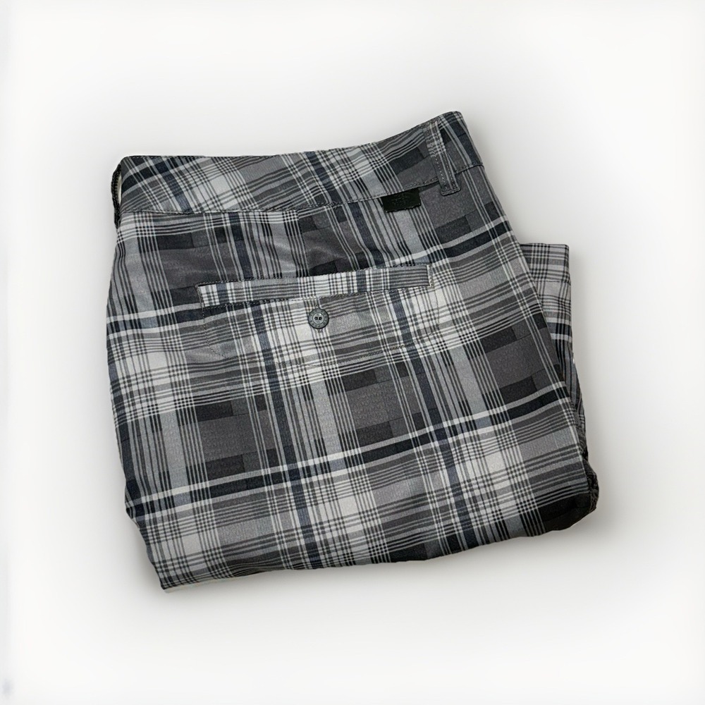 The North Face Pura Vida‎ 2.0 Hybrid Shorts Men 40 Gray Plaid Hiking Flash Dry